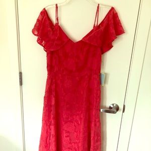 NWT CeCe Coral Cold Shoulder Dress - Size 6